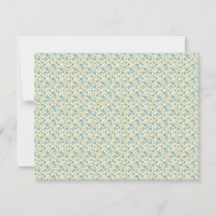 Raffinierte 1940er Jahre Staubteal und Senfblumen Mitteilungskarte