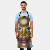 Raffinierte afrikanische Schönheit: Schwarzer Mona Schürze (Getragen)