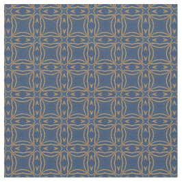 Raffinierte Blau- und Gold Designer-Stoffe Stoff