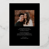 Raffinierte Collage FOIL-Hochzeit speichern Sie di Folieneinladung (Rückseite)