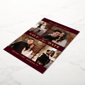 Raffinierte Collage FOIL-Hochzeit speichern Sie di Folieneinladung (Gedreht)