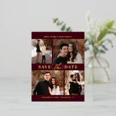 Raffinierte Collage FOIL Save the Date Postkarte (Stehend vorne)