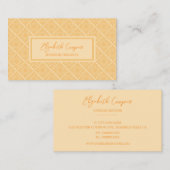 Raffinierte Cream Lace Visitenkarte (Vorne/Hinten)