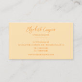 Raffinierte Cream Lace Visitenkarte (Rückseite)