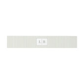 Raffinierte Creme-Initialen Einladungsbanderole (Flach)