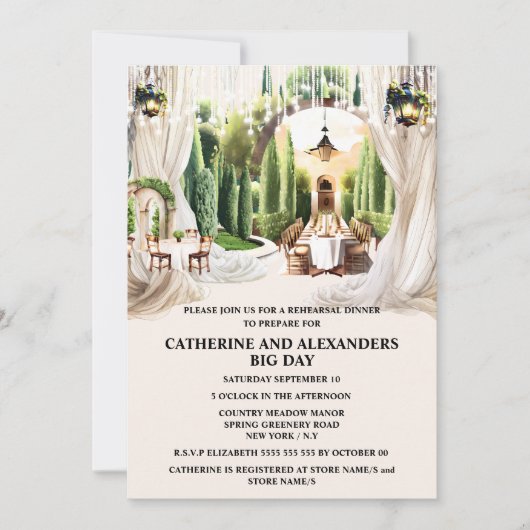 Raffinierte, edle Speisen Obertonleuchten Einladung (Vorderseite)