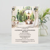 Raffinierte, edle Speisen Obertonleuchten Einladung (Stehend Vorderseite)