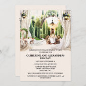 Raffinierte, edle Speisen Obertonleuchten Einladung (Vorne/Hinten)