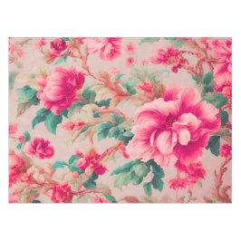 Raffinierte elegante, hellrosa Blume, üppige Blätt Tischdecke