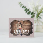 Raffinierte Eleganz Save the Date Postkarte - Rosa (Stehend Vorderseite)