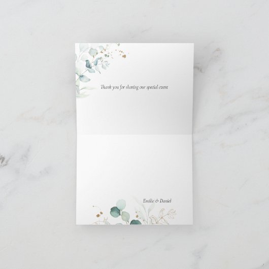 Raffinierte Eukalyptus-Blätter und Foliage Danke (Innenseite)