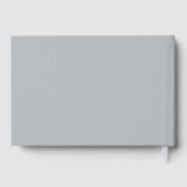 Raffinierte graue florale Minimalist Gästebuch (Rückseite)