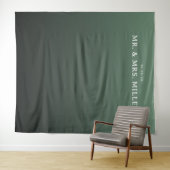 Raffinierte grüne Gradienten-Einladung Wandteppich (Beispiel (Horizontal))