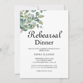 Raffinierte Grüne Probe Abendessen Einladung