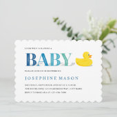 Raffinierte Gummidusche Turquoise Kinderdusche Einladung (Stehend Vorderseite)