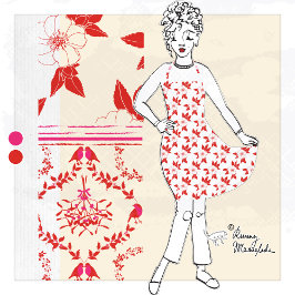 Raffinierte handGezeichnet Weihnachtsferien-Blume Schürze