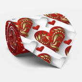 Raffinierte Herz-Krawatte 1 auf Krawatte (Gerollt)