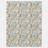 Raffinierte Küstendecke Delikate Muschel Coral Des Fleecedecke (Vorderseite)