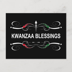 raffinierte Kwanzaa-Segnungen Postkarte
