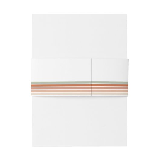 Raffinierte Linien Geometric Wedding Terra Cotta I Einladungsbanderole (Rückseitenbeispiel)