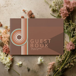 Raffinierte Linien Geometric Wedding Terra Cotta I Gästebuch