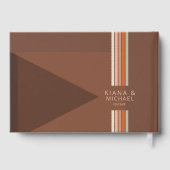 Raffinierte Linien Geometric Wedding Terra Cotta I Gästebuch (Rückseite)