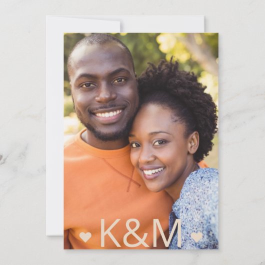 Raffinierte Linien Geometric Wedding Terra Cotta I Save The Date (Rückseite)