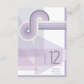 Raffinierte Linien Geometric Wedding Violet ID983 Einladung (Vorderseite)