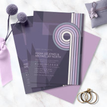 Raffinierte Linien Geometric Wedding Violet ID983