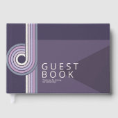 Raffinierte Linien Geometric Wedding Violet ID983 Gästebuch (Vorderseite)