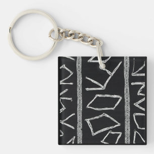 Raffinierte Luxus-Afrika-Karibik-Mudcloth Schlüsselanhänger