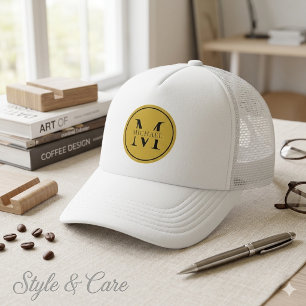 Raffinierte Monogramm Trucker Mütze