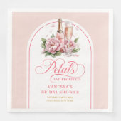 Raffinierte Petals und Prosecco Brautservietten Serviette (Vorderseite)