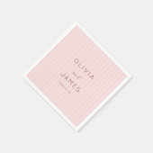 Raffinierte rosa Streifen Serviette (Ecke)