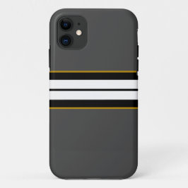 Raffinierte Schwarz-weiße Streifen auf dunkelgrau Case-Mate iPhone Hülle
