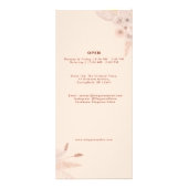 Raffinierte Speisekarte für hochklassige Salons Werbekarte (Hinten)