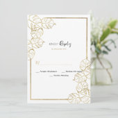 Raffinierte tropische Blattgold-UAWG Einladung (Stehend Vorderseite)