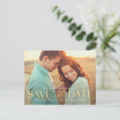 Raffinierte Typ-EDITABLE-FARBE Save the Date Postk Postkarte (Stehend Vorderseite)