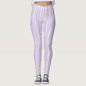 Raffinierte weiße, einzigartige Flammen Lilac Leggings (Vorderseite)