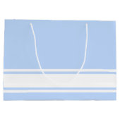 Raffinierte, weiße Streifen auf der Basis auf Baby Große Geschenktüte (Rückseite)