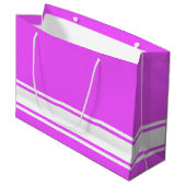 Raffinierte, weiße Streifen auf der Basis auf trop Große Geschenktüte (Vorderseite Schrägansicht)