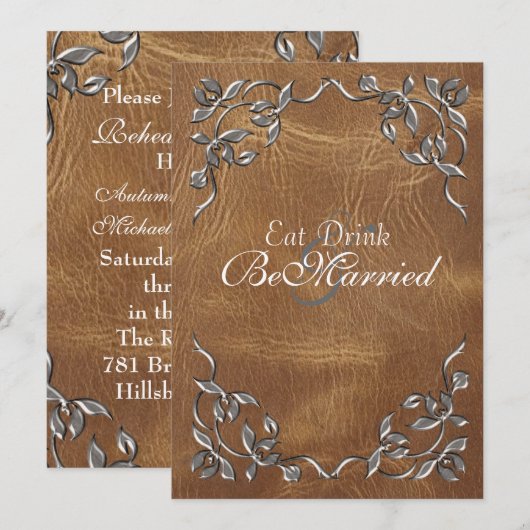 Raffinierte Western Probe Dinner Einladungen (Vorne/Hinten)