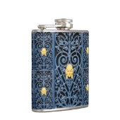 Raffinierter Art Deco Wrockner Eisen-Kolben 3 Flachmann (Rechts)