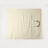 Raffinierter Beiger Blumenbogen Wandteppich (Vorderseite (Horizontal))