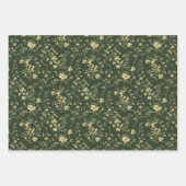 Raffinierter botanischer Wrap mit Akzent-Dekoupage Geschenkpapier Set (Vorderseite 3)