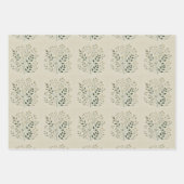 Raffinierter botanischer Wrap mit Akzent-Dekoupage Geschenkpapier Set (Vorderseite)