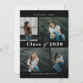 Raffinierter Collage EDITABLE COLOR Abschluss Invi Einladung (Vorderseite)