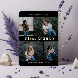 Raffinierter Collage Foil Abschluss EDITABLE COLOR Folieneinladung