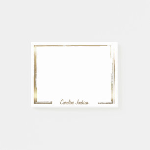 Raffinierter Goldrahmen personalisiert Post-it Klebezettel
