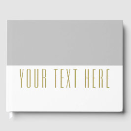 Raffinierter hellgrauer Farbblock auf weißem Text Gästebuch